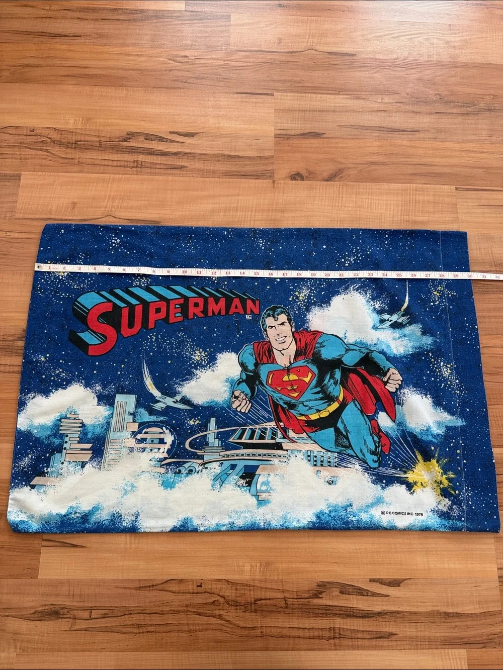 VINTAGE 1978 DC Comics Inc. Superman Bedding Standard Pillow Case